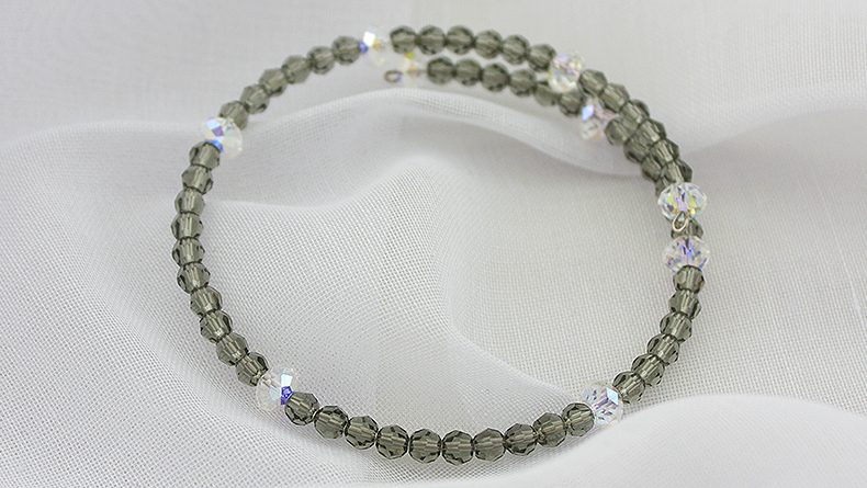 Bangle Swarovski Black Diamond & Aurore Boreale
