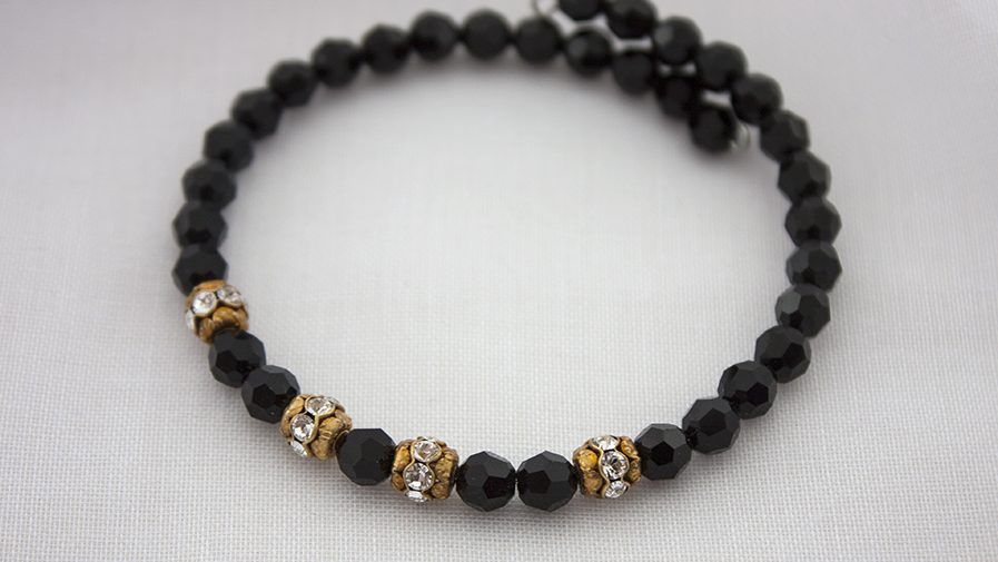 Bangle Swarovski Jet & Gold