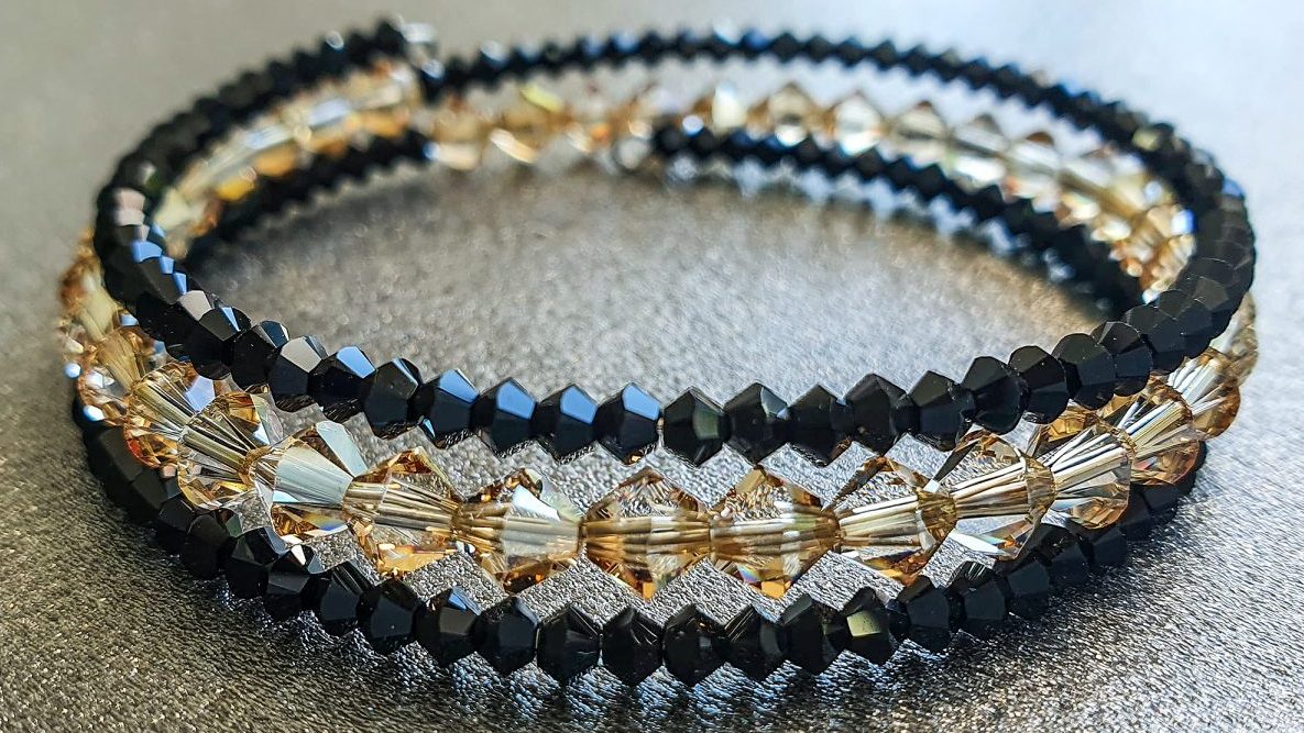Bangle Swarovski Jet & Golden Shadow