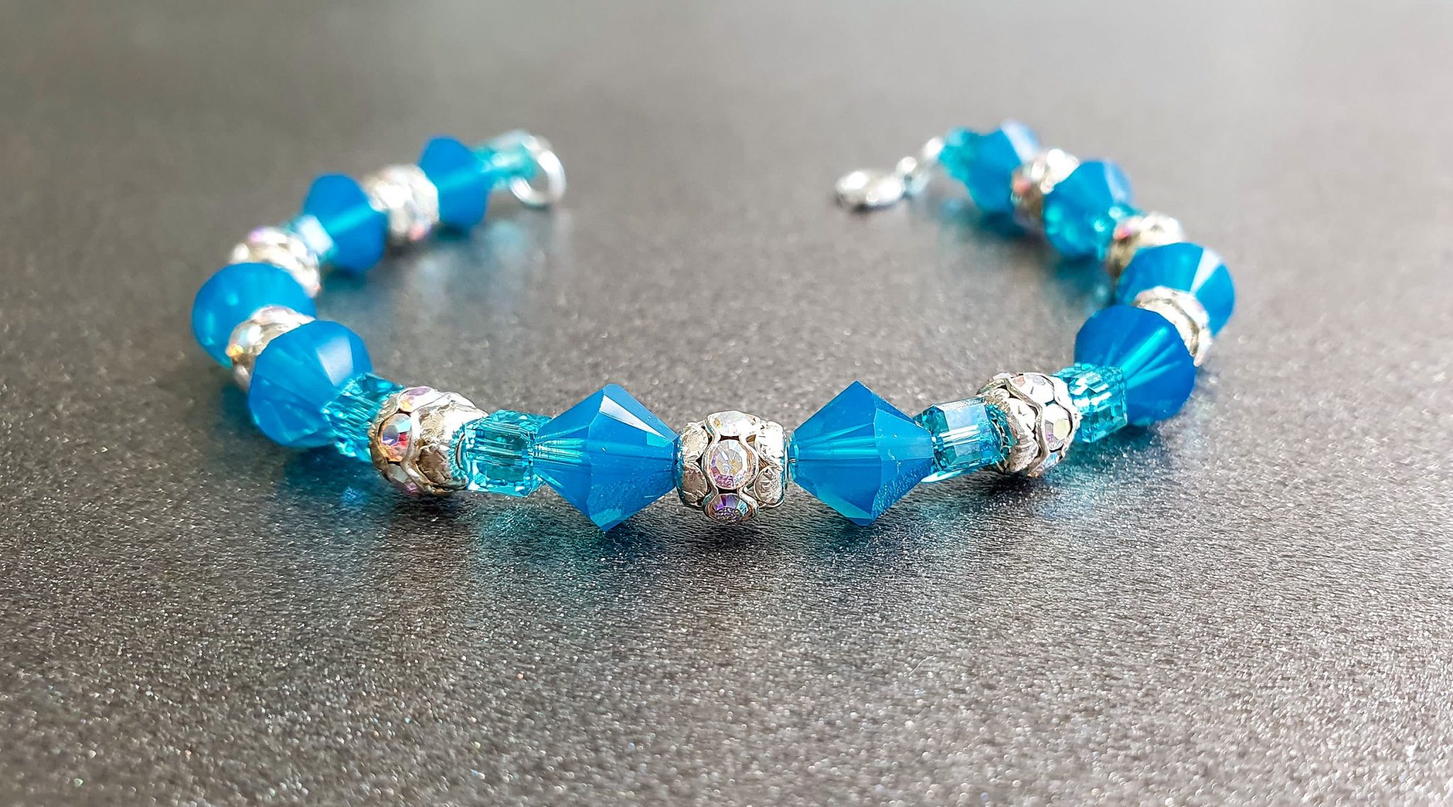 Bratara Swarovski Caribbean Blue Opal