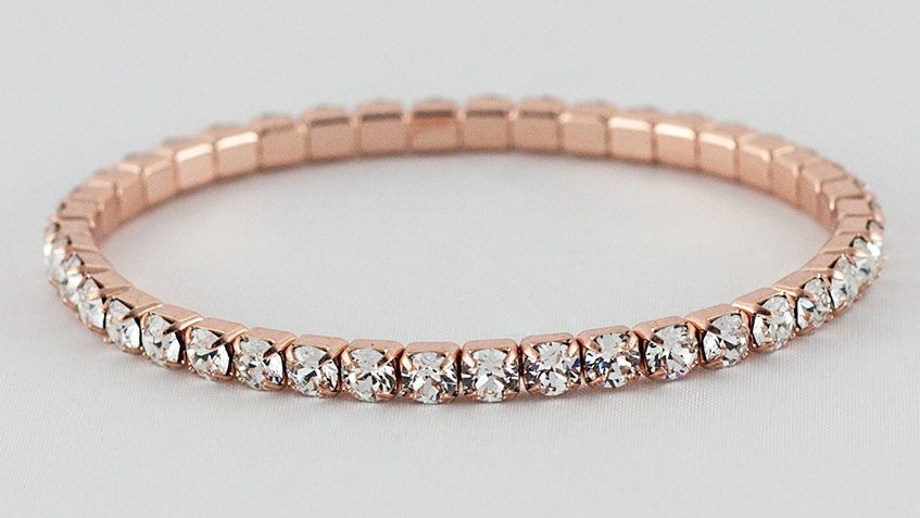 Bratara Elastica Crystal Rose Gold