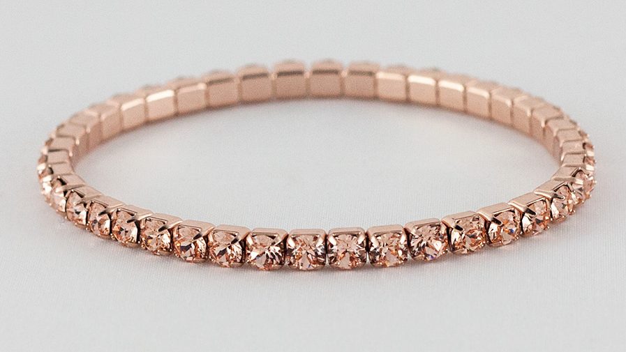 Bratara Elastica Swarovski Rose Gold RG