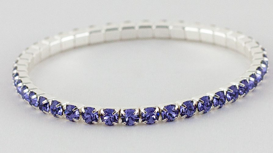 Bratara Elastica Swarovski Tanzanite RH