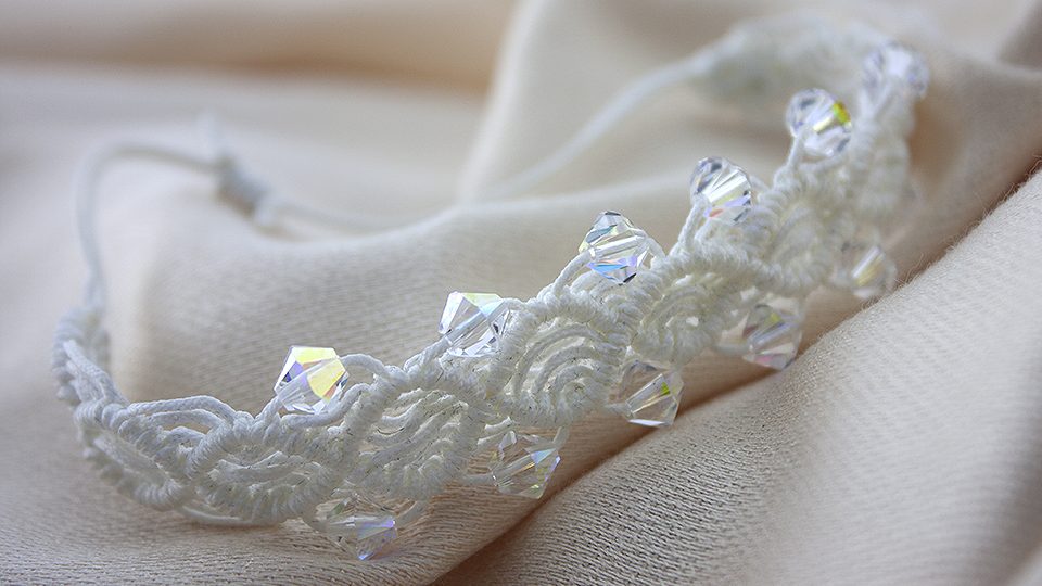 Bratara Swarovski Lace & Sparkle Aurore Boreale Bridal