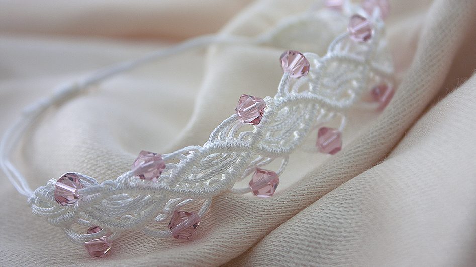 Bratara Swarovski Lace & Sparkle Vintage Rose