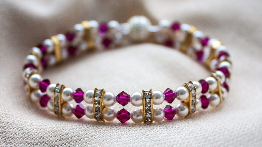 Bratara Royal Swarovski Ruby Duo