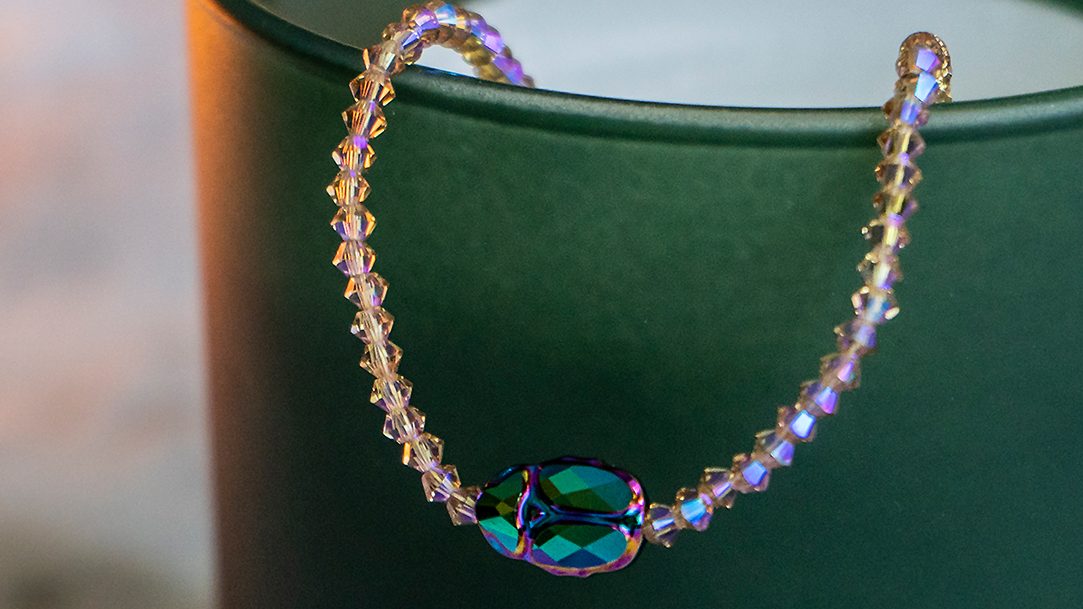 Bratara Swarovski Scarab Beetle Reversibila