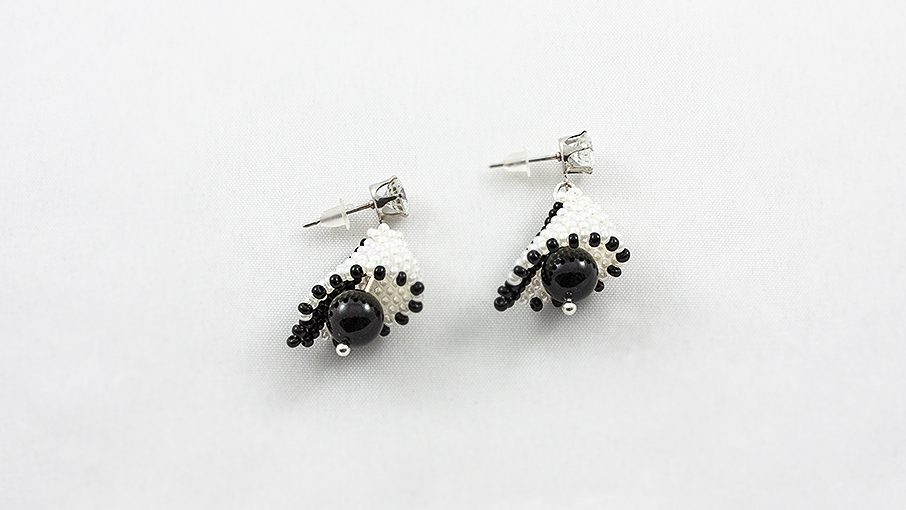 Cercei Swarovski Ballerina White & Black