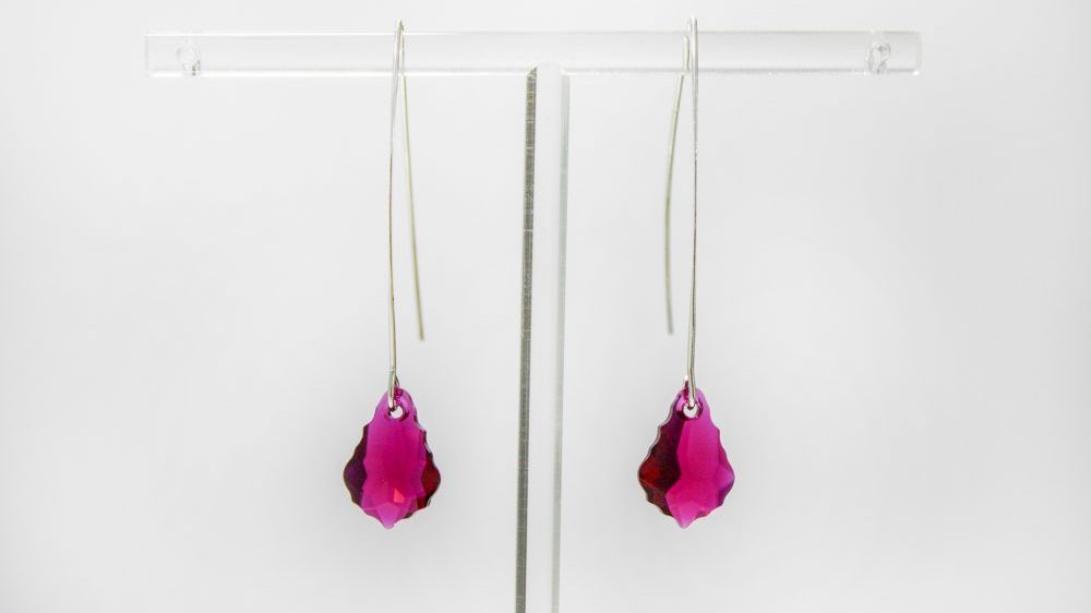Cercei Swarovski Baroque Ruby