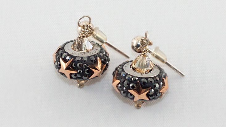 Cercei Swarovski BeCharmed Star Silver Night