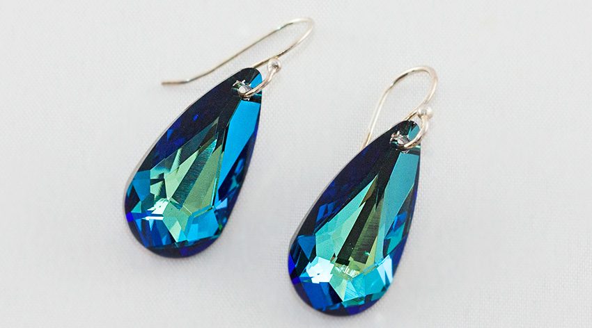 Cercei Drop Swarovski Bermuda Blue