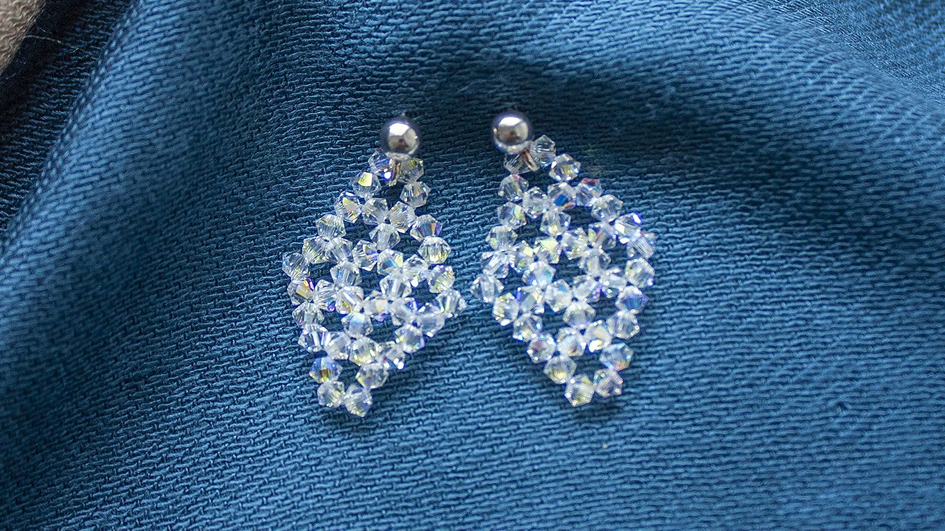Cercei Drop Swarovski Rhombus Bridal