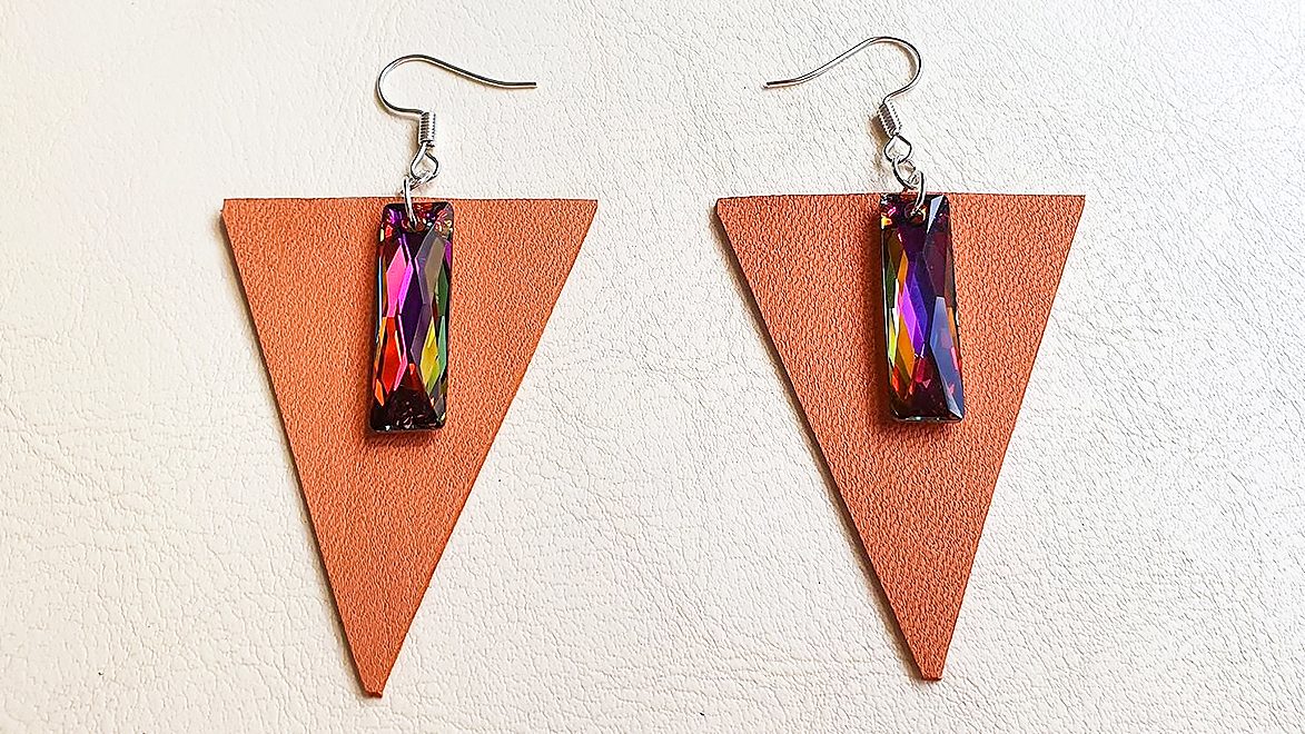 Cercei Natura Swarovski Baguette Volcano