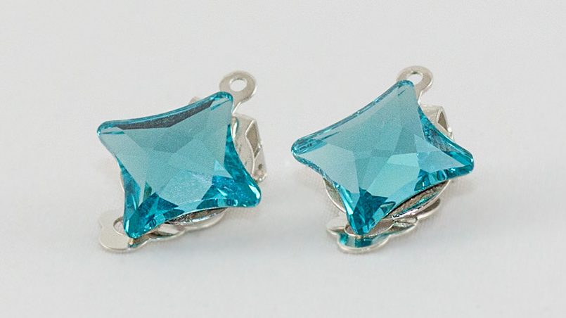 Cercei Starlet Light Turquoise Clip