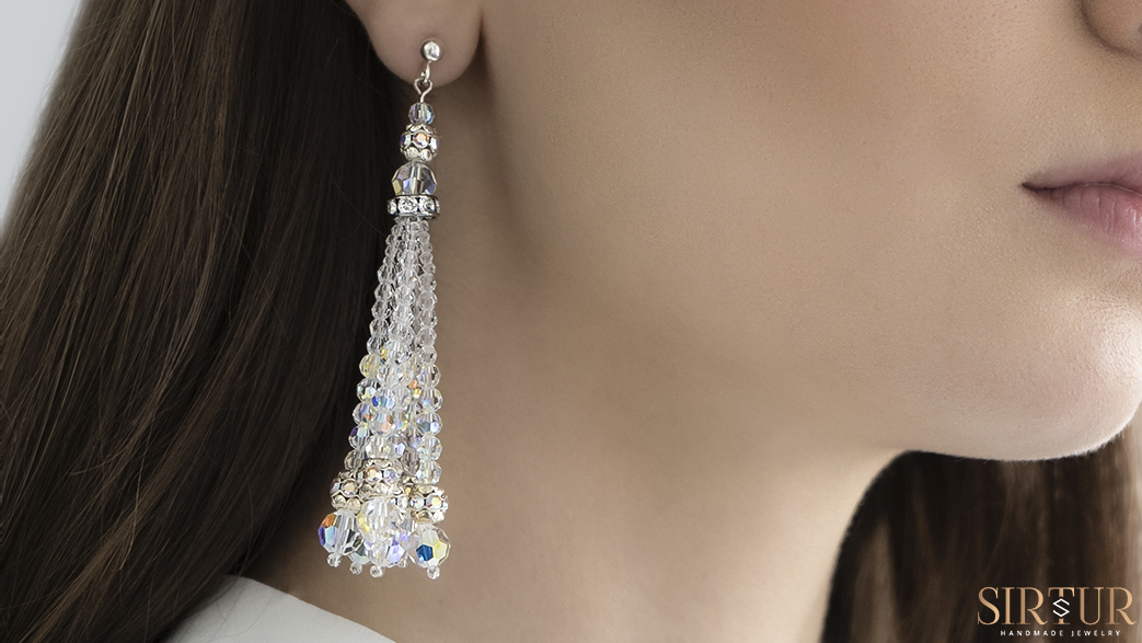 Cercei Swarovski Crystal Tassel