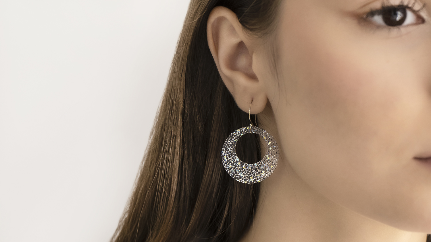 Cercei Swarovski Translucent Hoop Bridal
