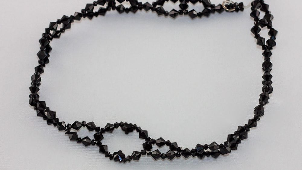 Colier Choker Swarovski Bicone Jet