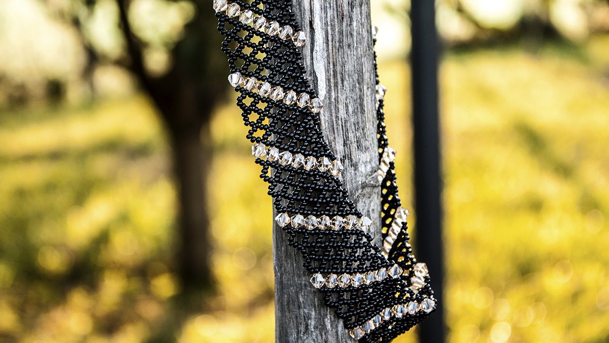 Colier Cusut Swarovski Golden Shadow