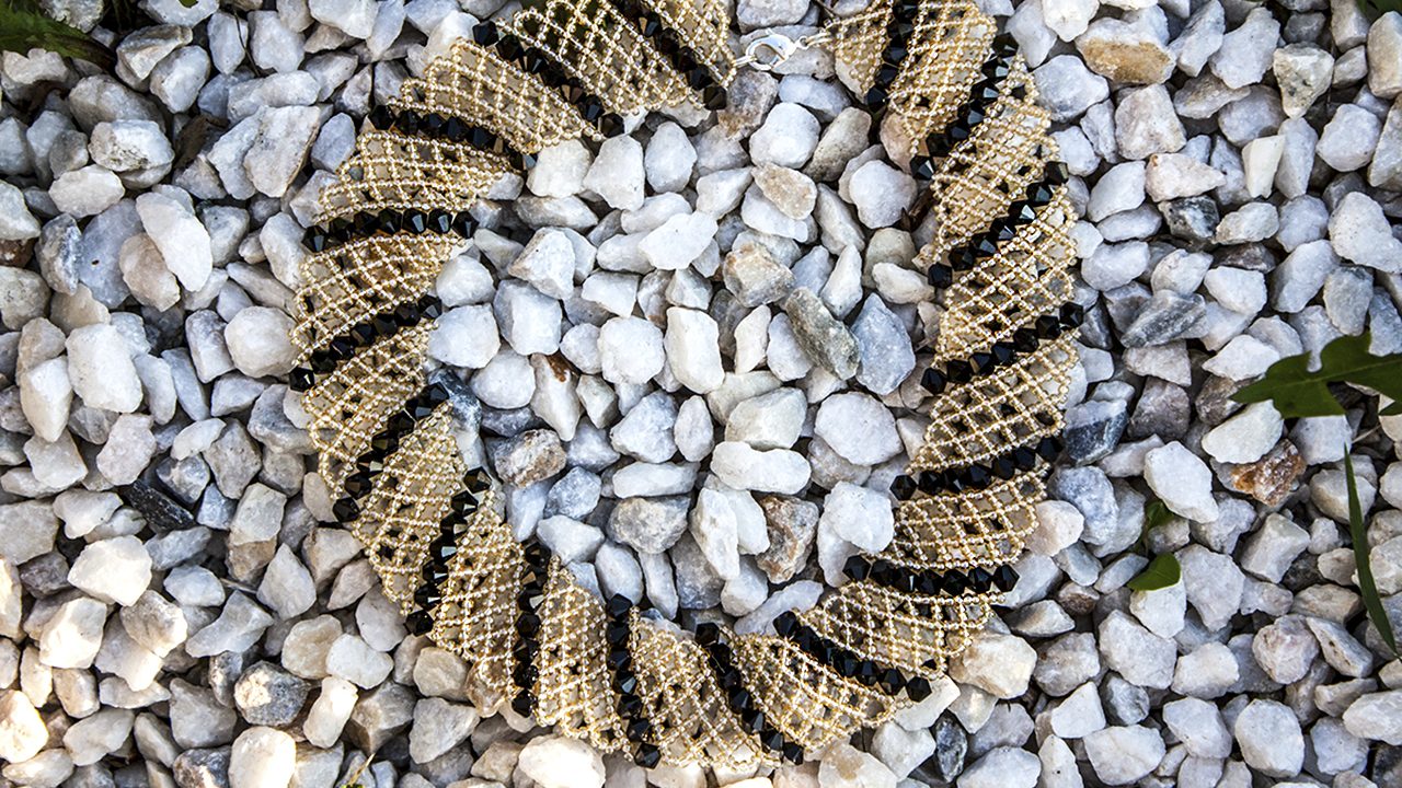 Colier Cusut Swarovski Jet
