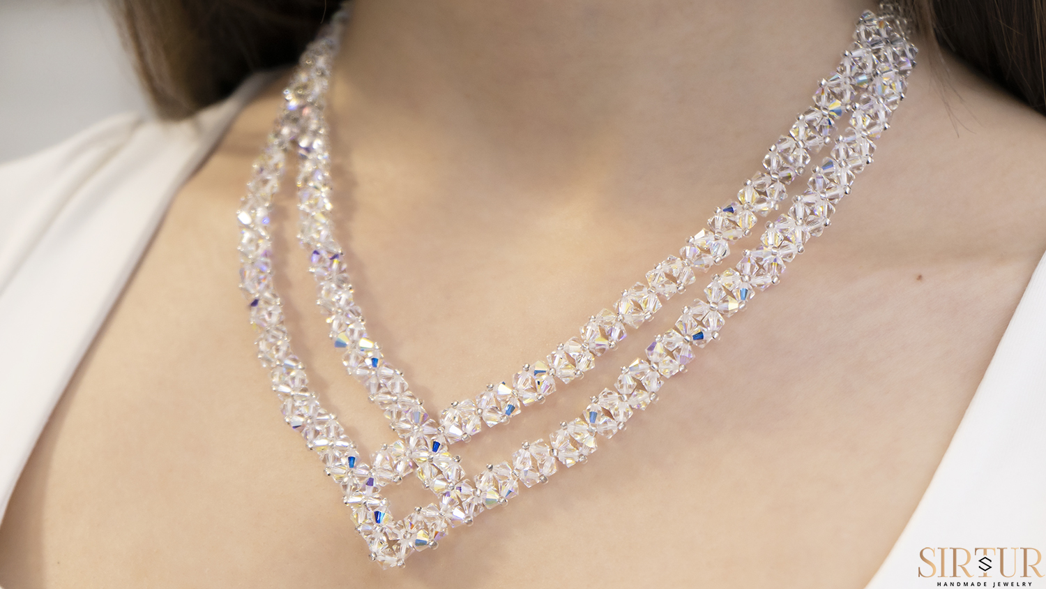 Colier Statement Bridal Aurore Boreale