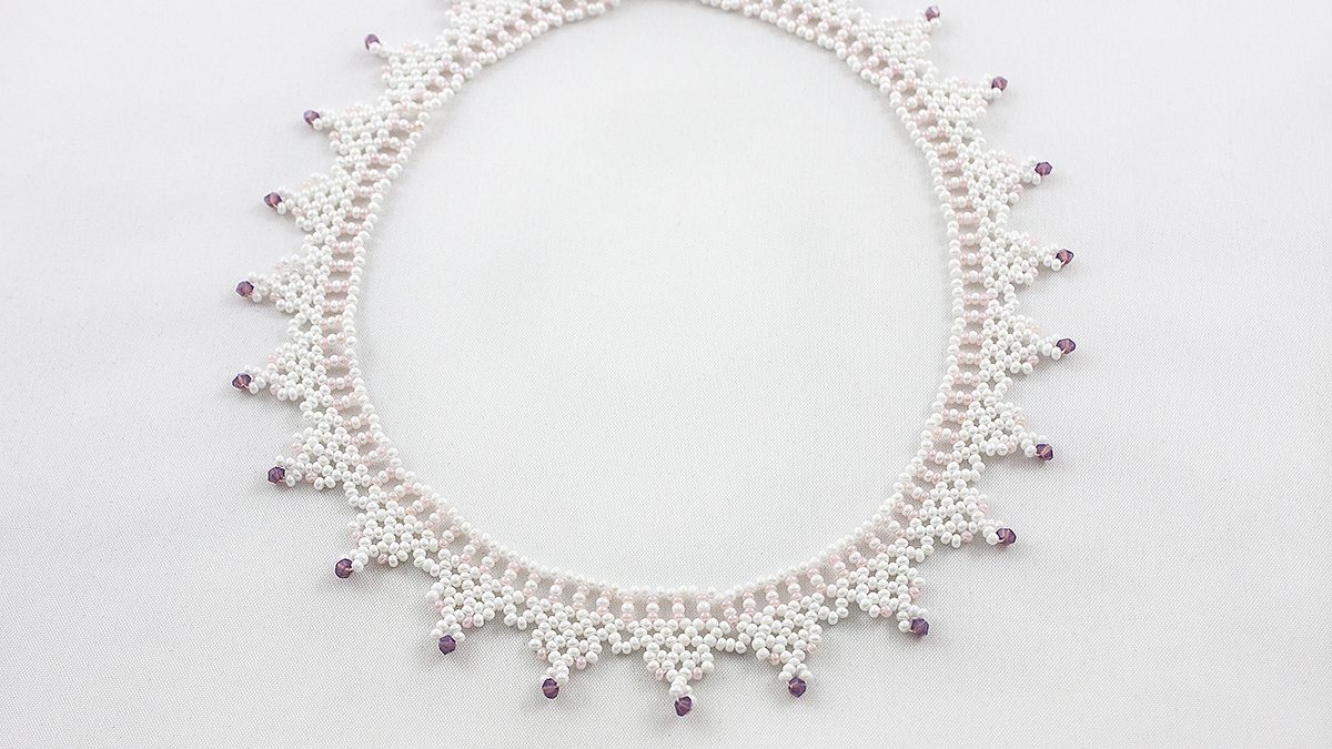 Colier Statement Cyclamen Opal