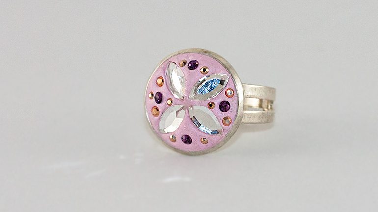 Inel Ceralun Pink Round Unicat