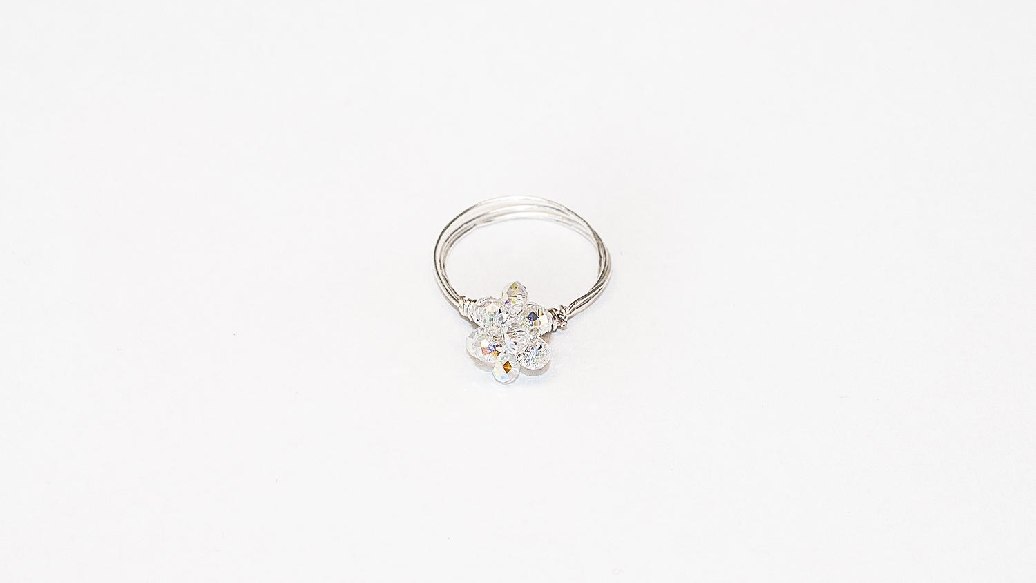 Inel Petite Sphere Swarovski Aurore Boreale