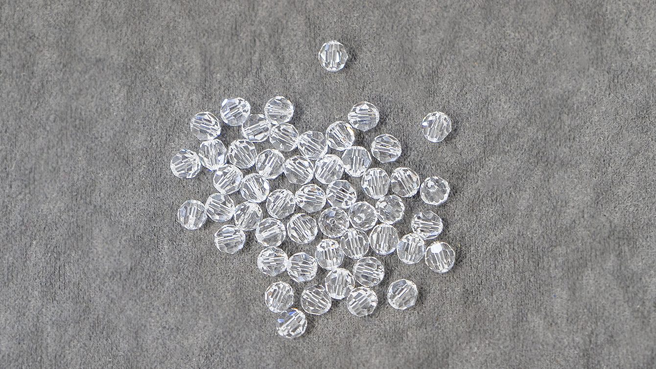 Mărgea Crystal Round Bead 5000, Crystal, 6mm