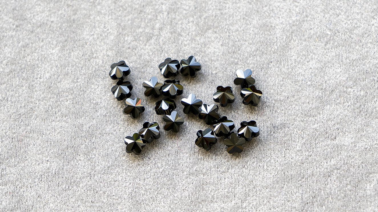 Margea Flower Bead, 5744, Jet, 6mm