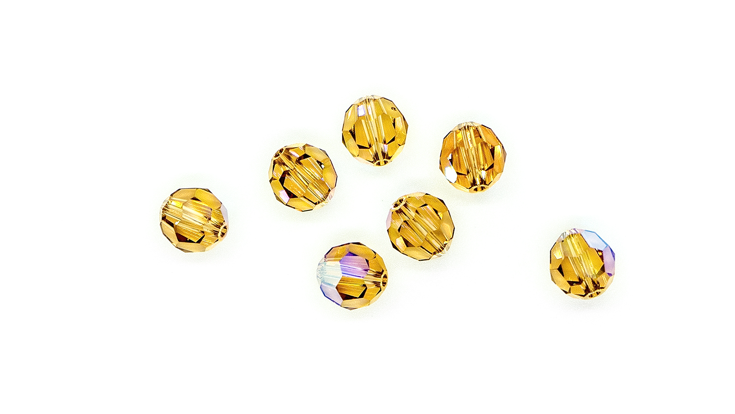 Mărgea Round Bead 5000, Light Colorado Topaz Shimmer, 8mm