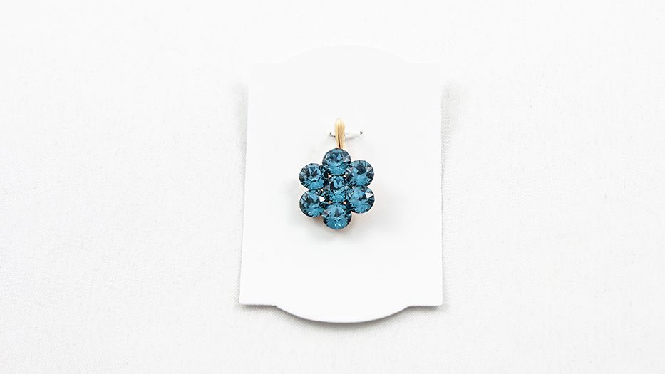 Pandantiv Floral Swarovski Blue Zircon ROGL