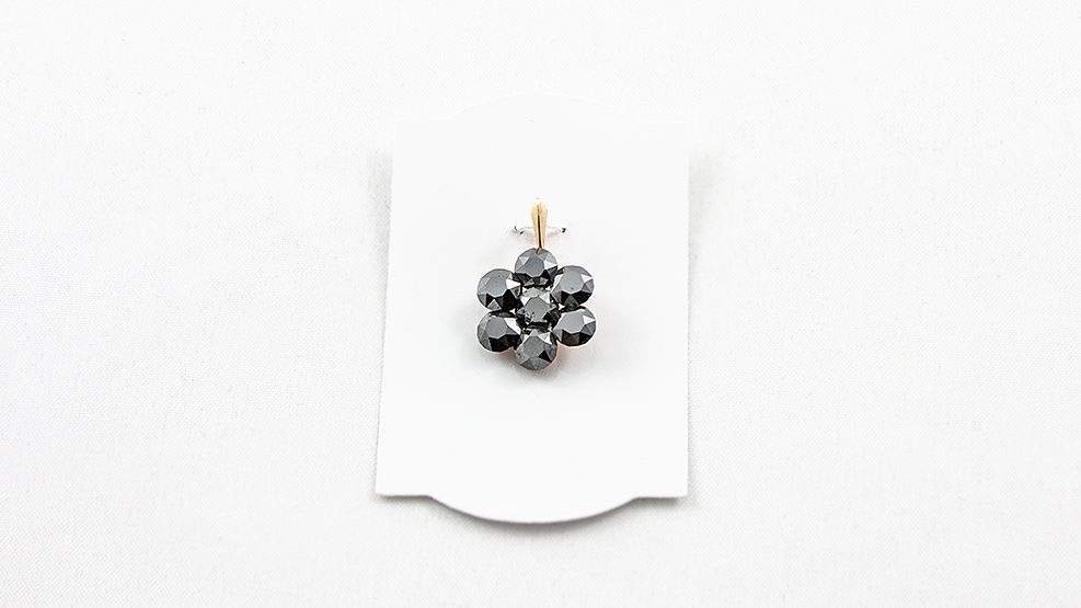Pandantiv Floral Silver Night Rose Gold
