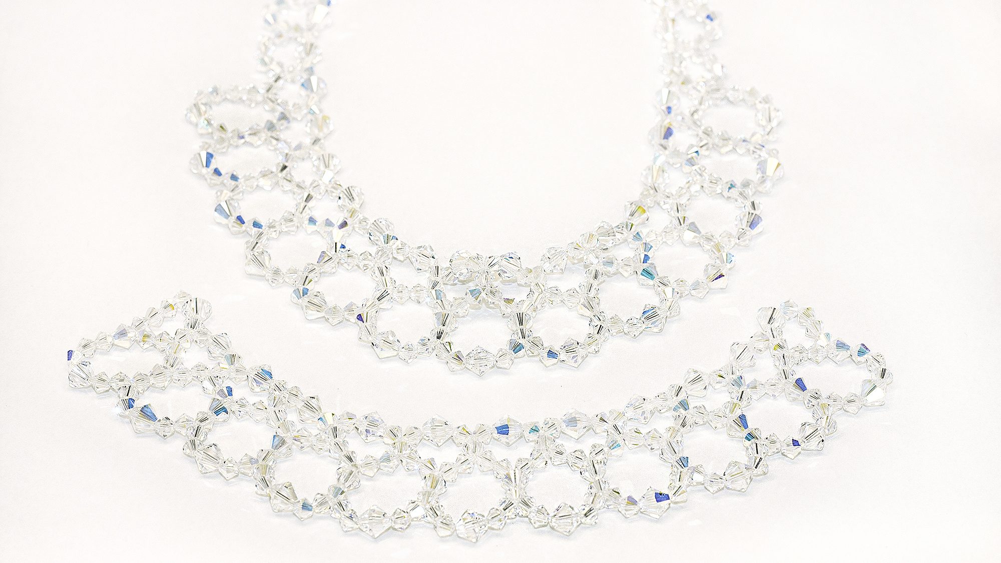 Set Colier si Bratara Swarovski Aurore Boreale Bridal