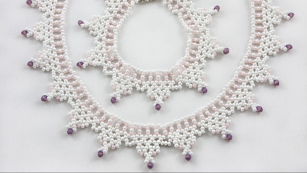 Set Colier si Bratara Swarovski Cyclamen Opal