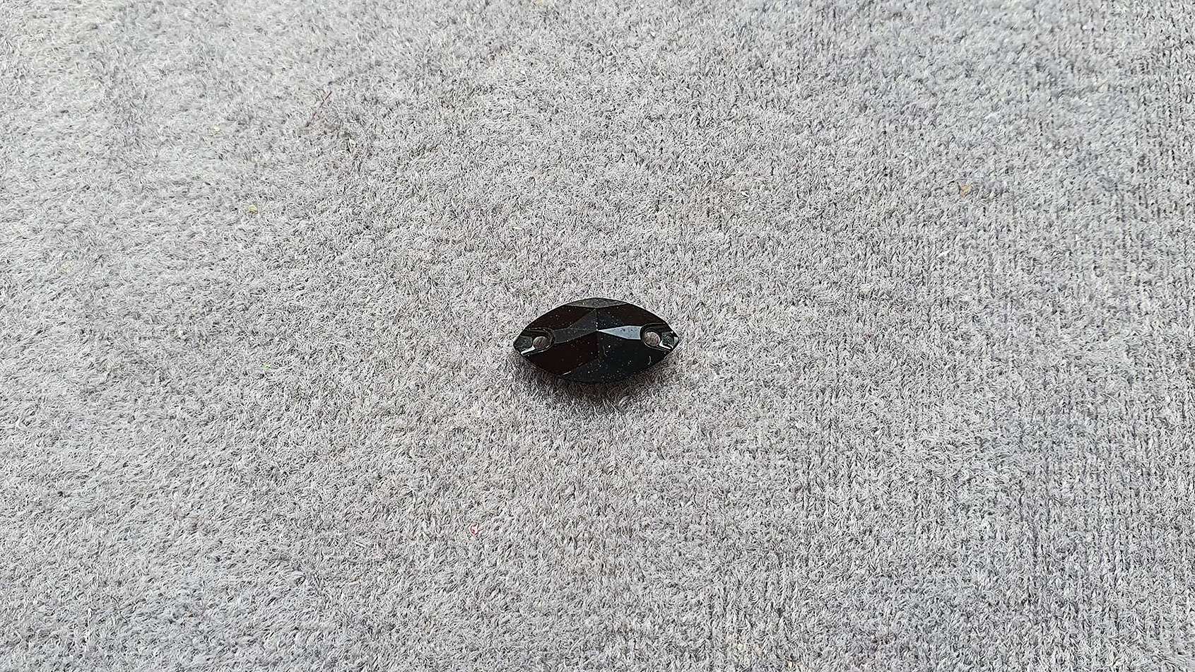 Swarovski Sew-On Stone 3223 Jet 12x6mm