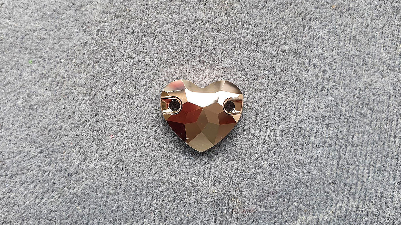 Sew-On Stone 3259 Heart Rose Gold 12mm