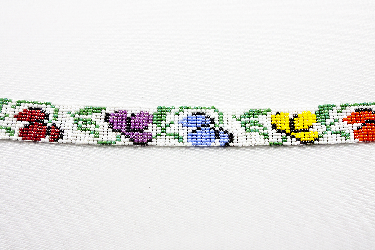Zgărdan Tradițional Lalele – Alb/Multicolor